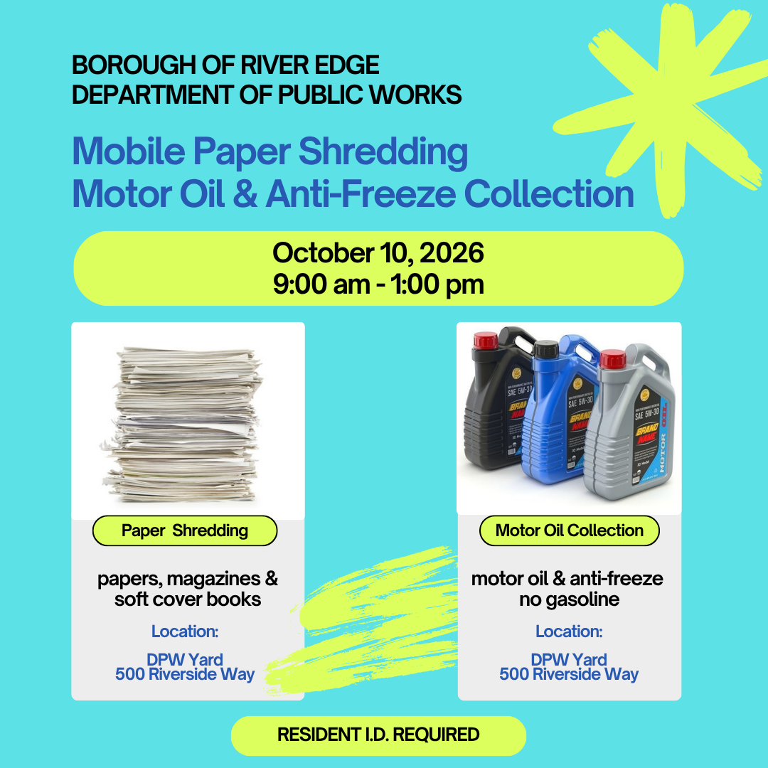 10-10-26 - paper shredding - motor oil antifreeze collection