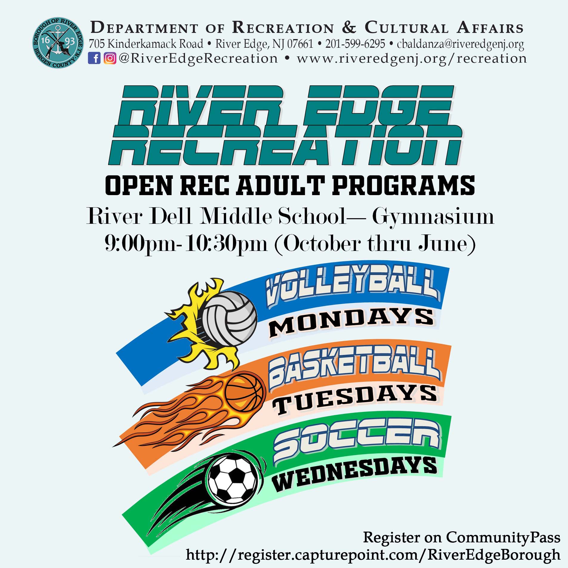 Borough of River Edge New Jersey Bergen County - Adult Open Rec